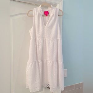 Lilly Pulitzer White Eyelet Dress Size L